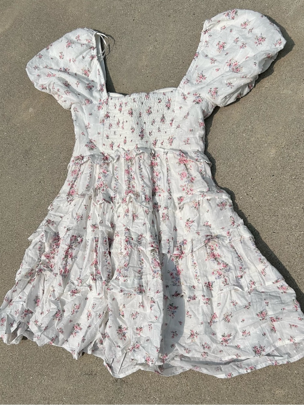 Altar'd State White and Pink Floral Mini Dress - Picture 5 of 5